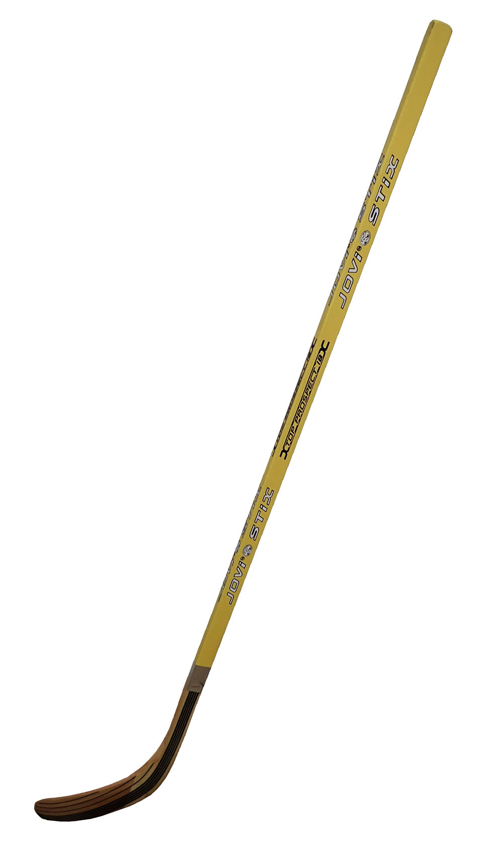 Laminovaná hokejka levá 125 cm - žlutá