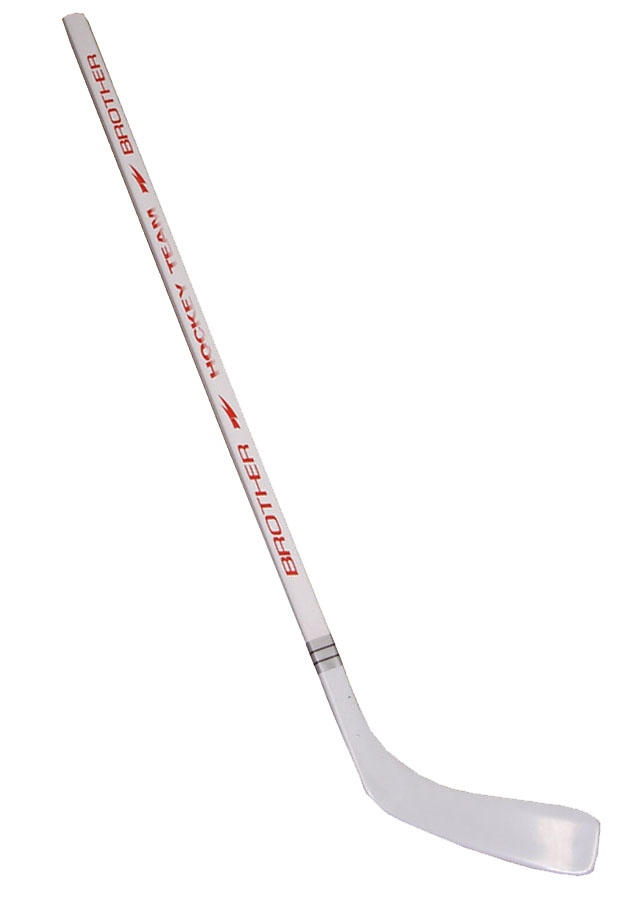 H3377-LE  Hokejka plastová s dýhou147cm - levá - bílá
