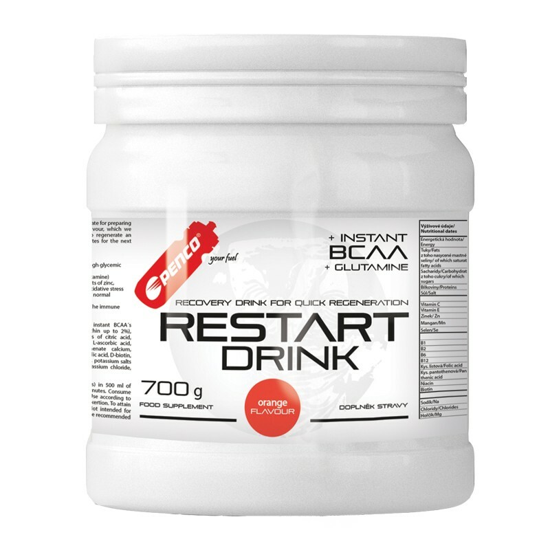 výživa - PENCO RESTART DRINK s BCAA,700g, pomeranč