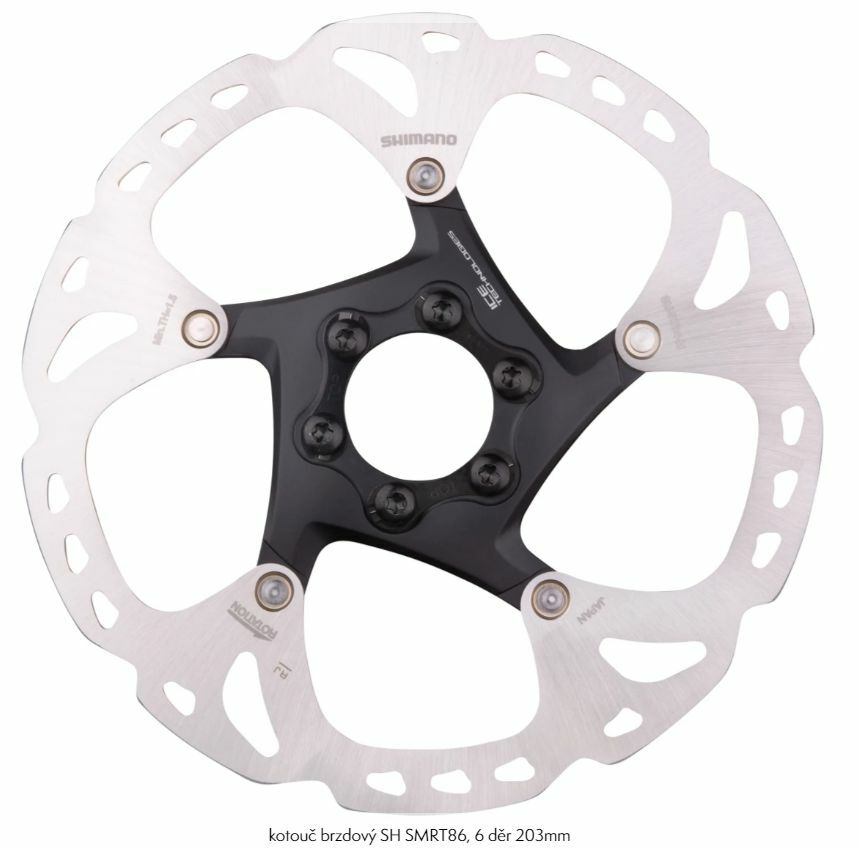 brzdový kotouč Shimano SM-RT86 XT 203mm 6děr
