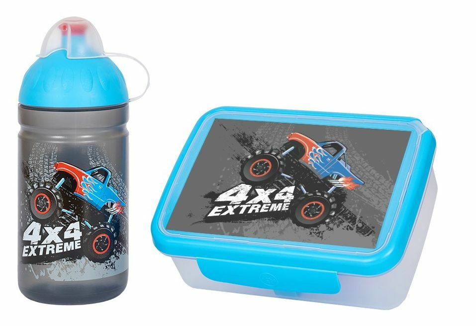 svačinový set RaB lahev + box 0,5l MONSTER TRUCK