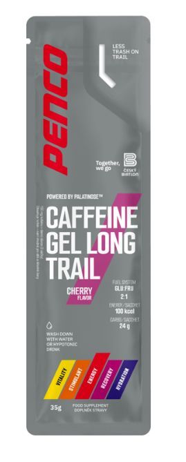 výživa - PENCO CAFFEINE GEL Long Trail cherry 35g sáček