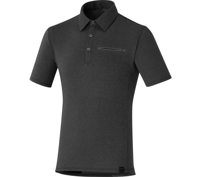 triko SHIMANO TRANSIT POLO pánské černé L