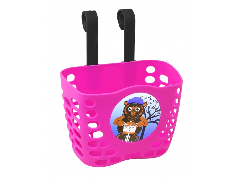 košík P na řidítka dětský plast růžový